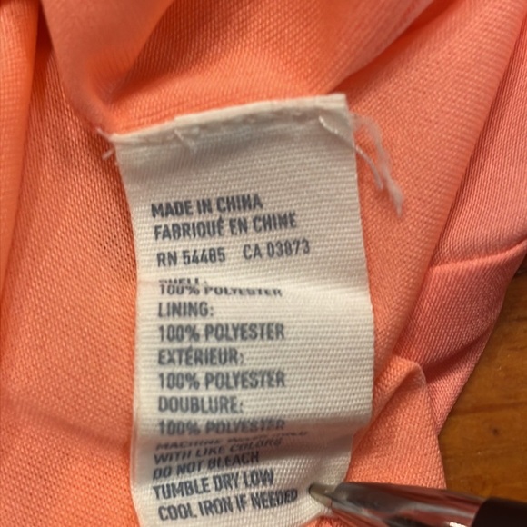 S/P American Eagle peach orange pink sleeveless v-neck lined midi dreas - Picture 14 of 14